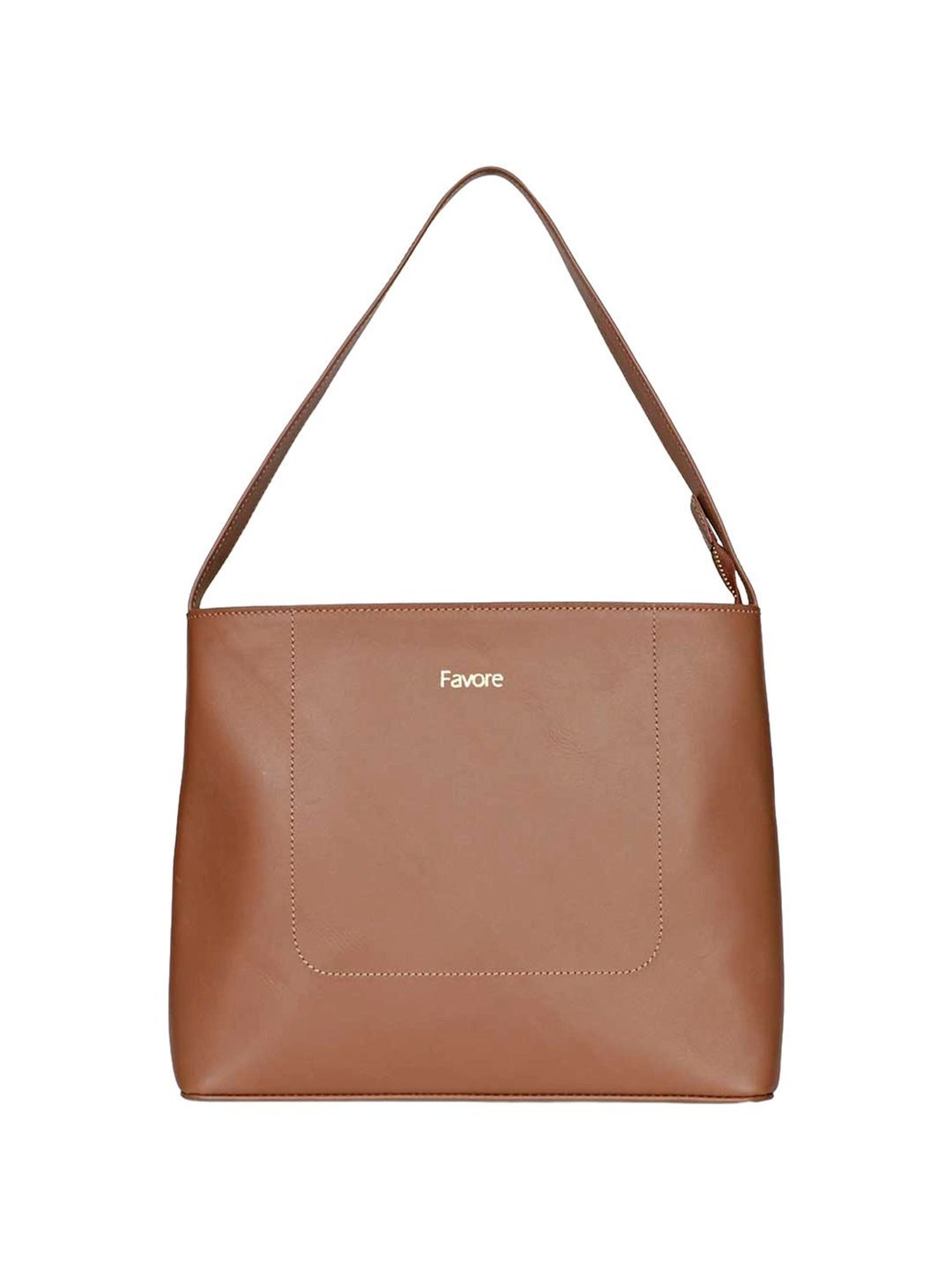 Favore Tan Solid Medium Shoulder