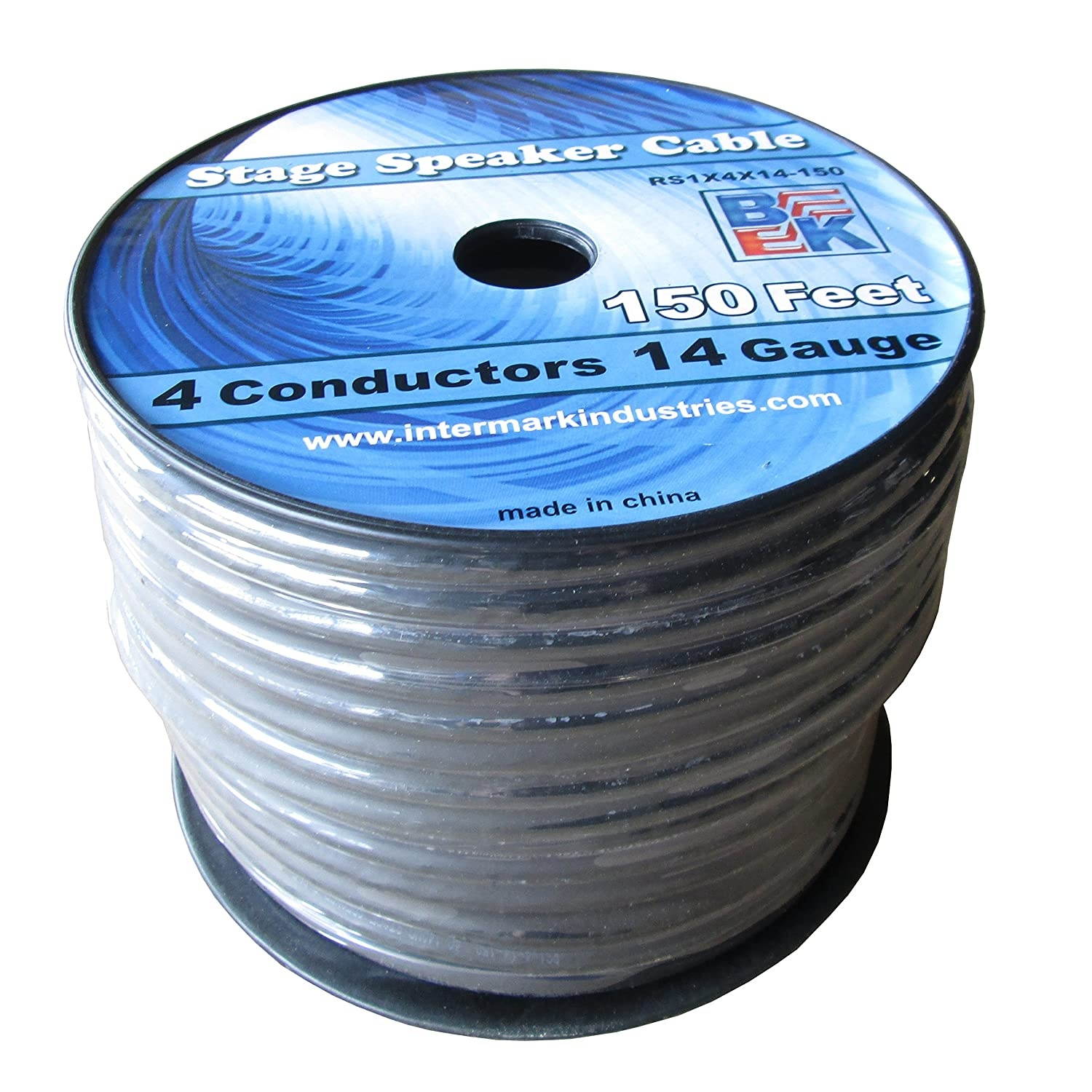 Blast King IRS1X4X14-150 150-Feet Stage Speaker Cable 14 Gauge 4 Cond Single Jacket