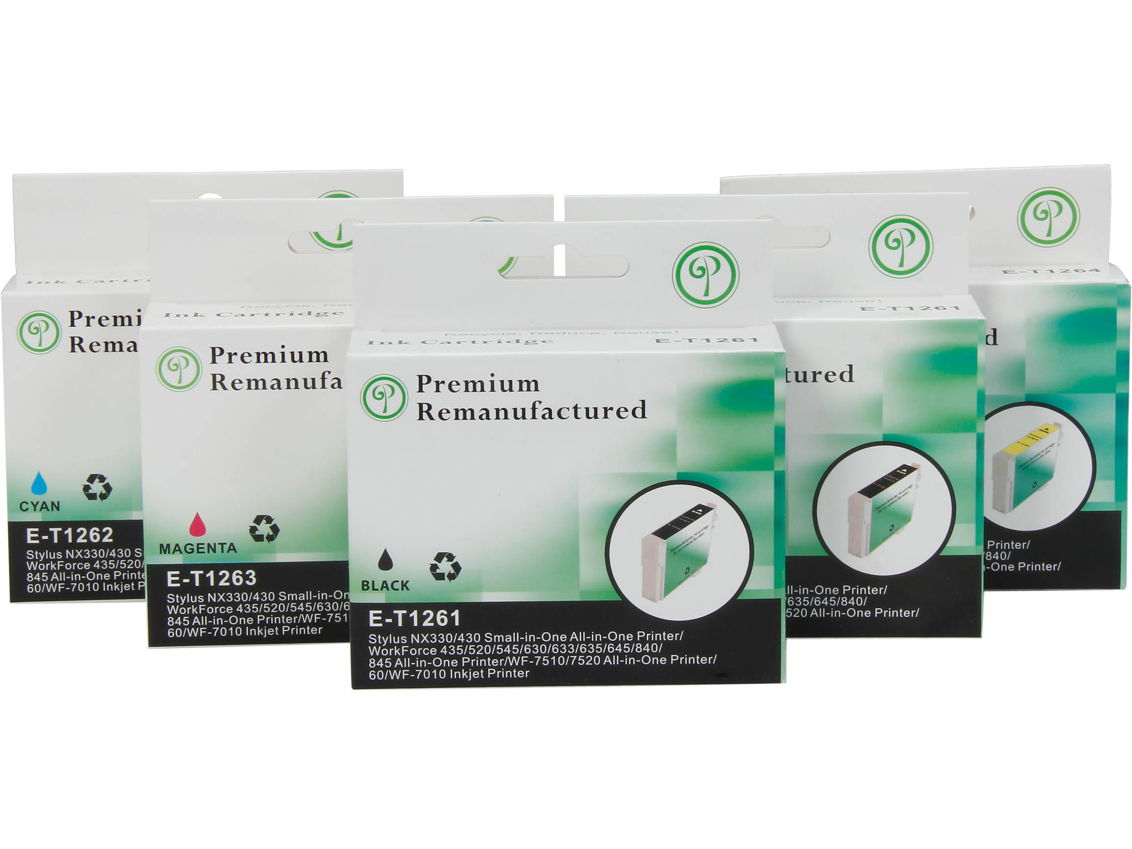 Green Project E-T1265(5pk) Ink Cartridge Replaces Epson