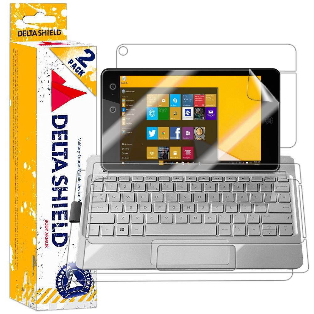 DeltaShield Full Body Skin for HP Envy 8 Note (Tablet and Keyboard)(2-Pack)(Screen Protector Included) Front and Back Protector BodyArmor Non-Bubble Military-Grade Clear HD Film