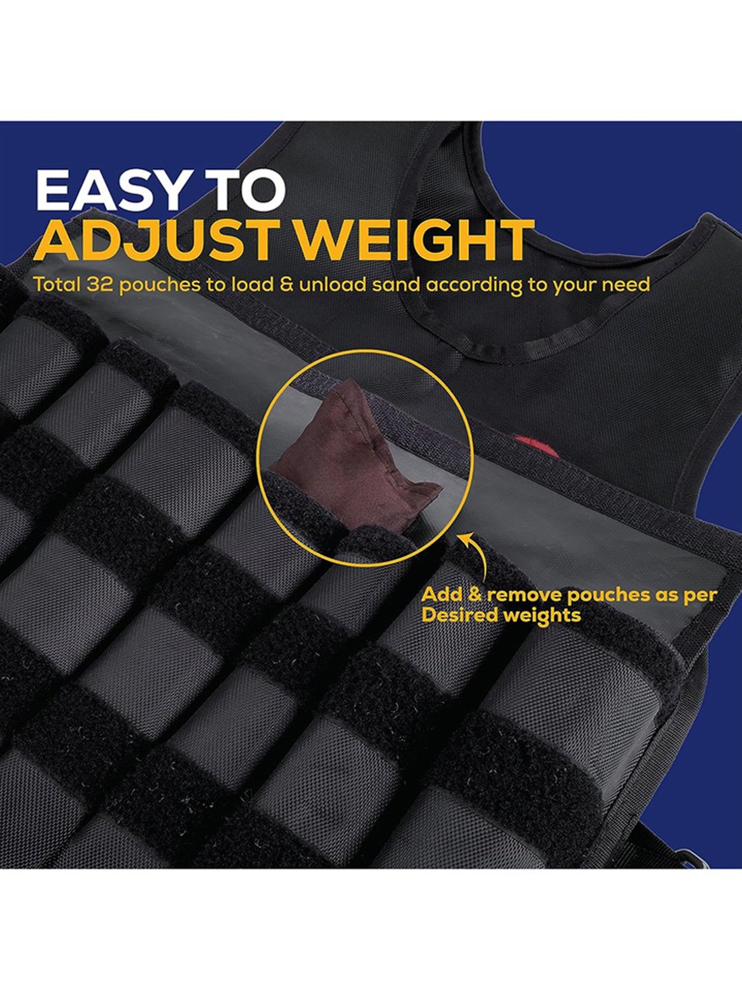 B Fit 10 Kg Weighted Vest Jacket (Black)