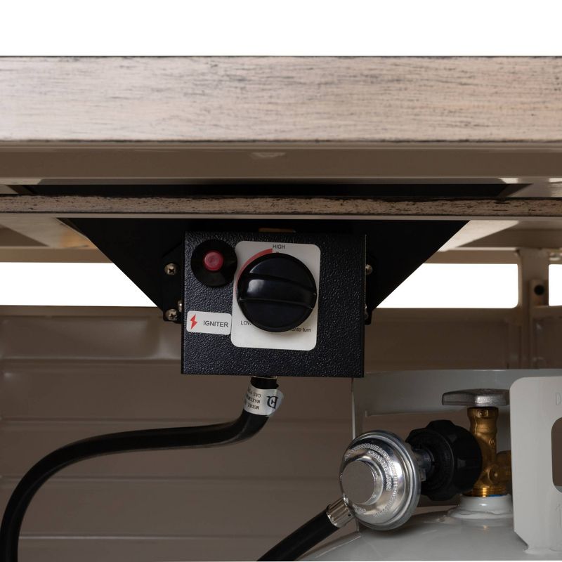 Sawyer Driftwood Rectangle Aluminum LPG Fire Pit - Fire Sense