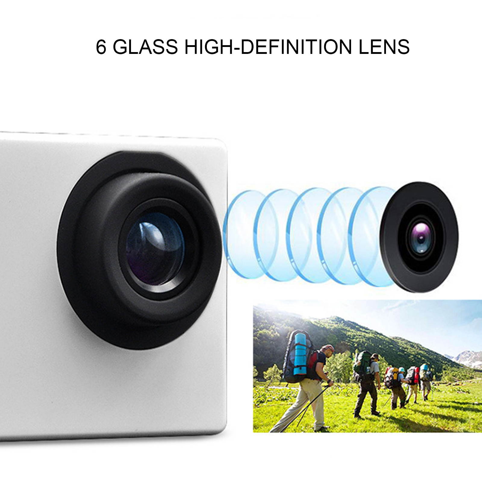 Camera HD Display Multifunctional 2.0-inch Underwater Waterproof Video Recorder for Sports Diving