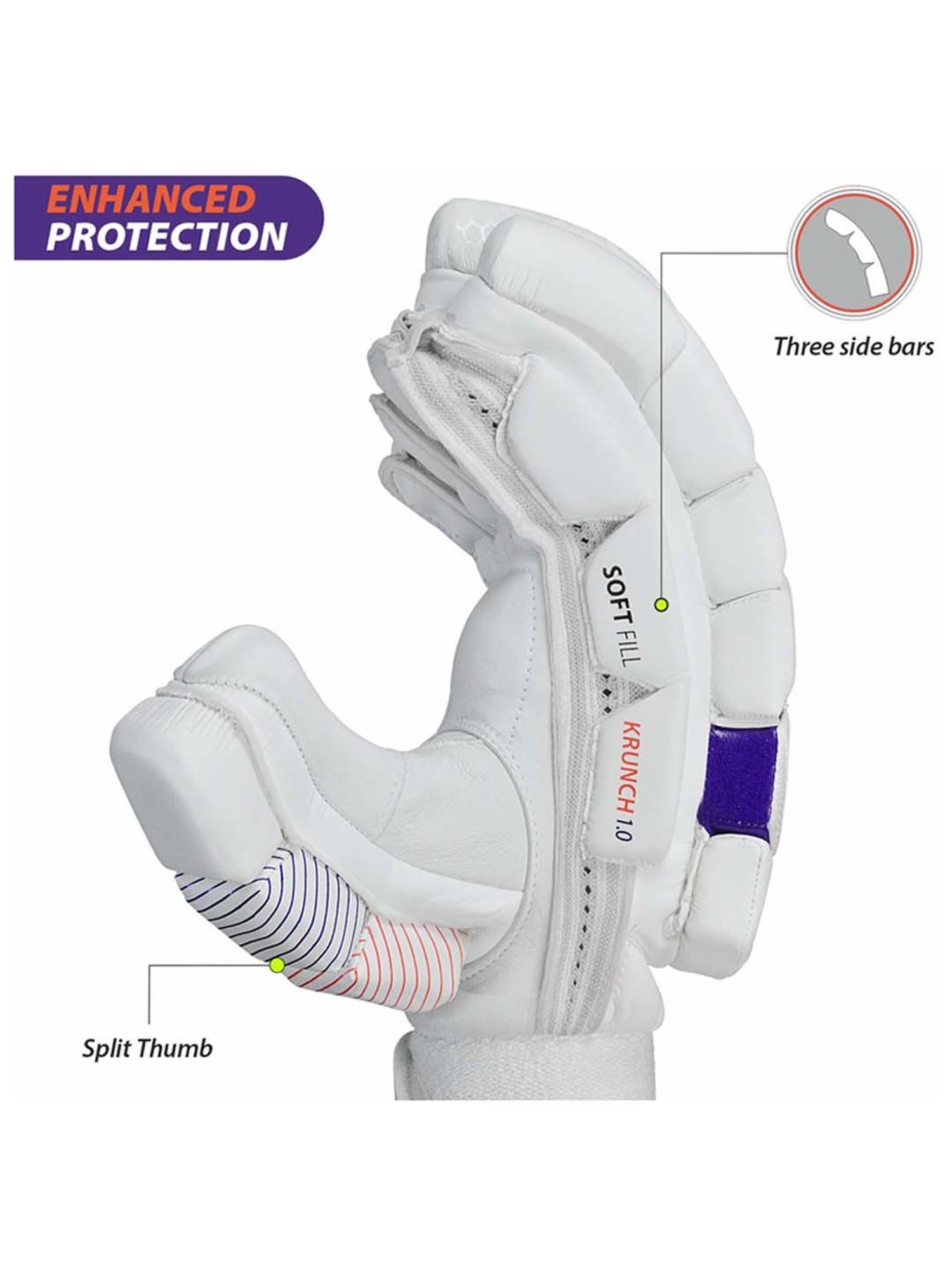 DSC Cricket Krunch 1.0 Batting Gloves Size - Mens