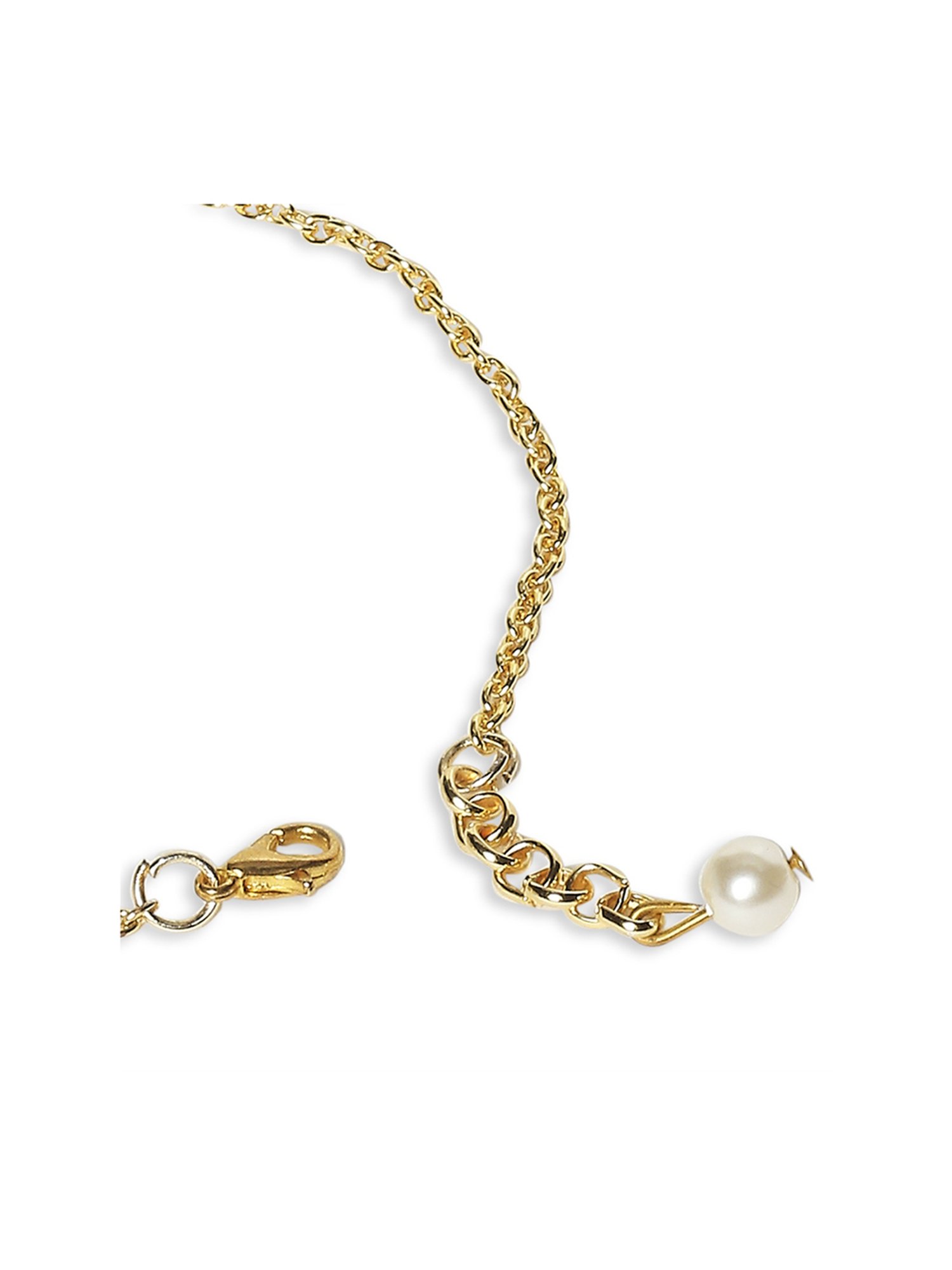 OOMPH Love Angel Charm Delicate Gold-Tone Fashion Stylish Latest Anklet for Women