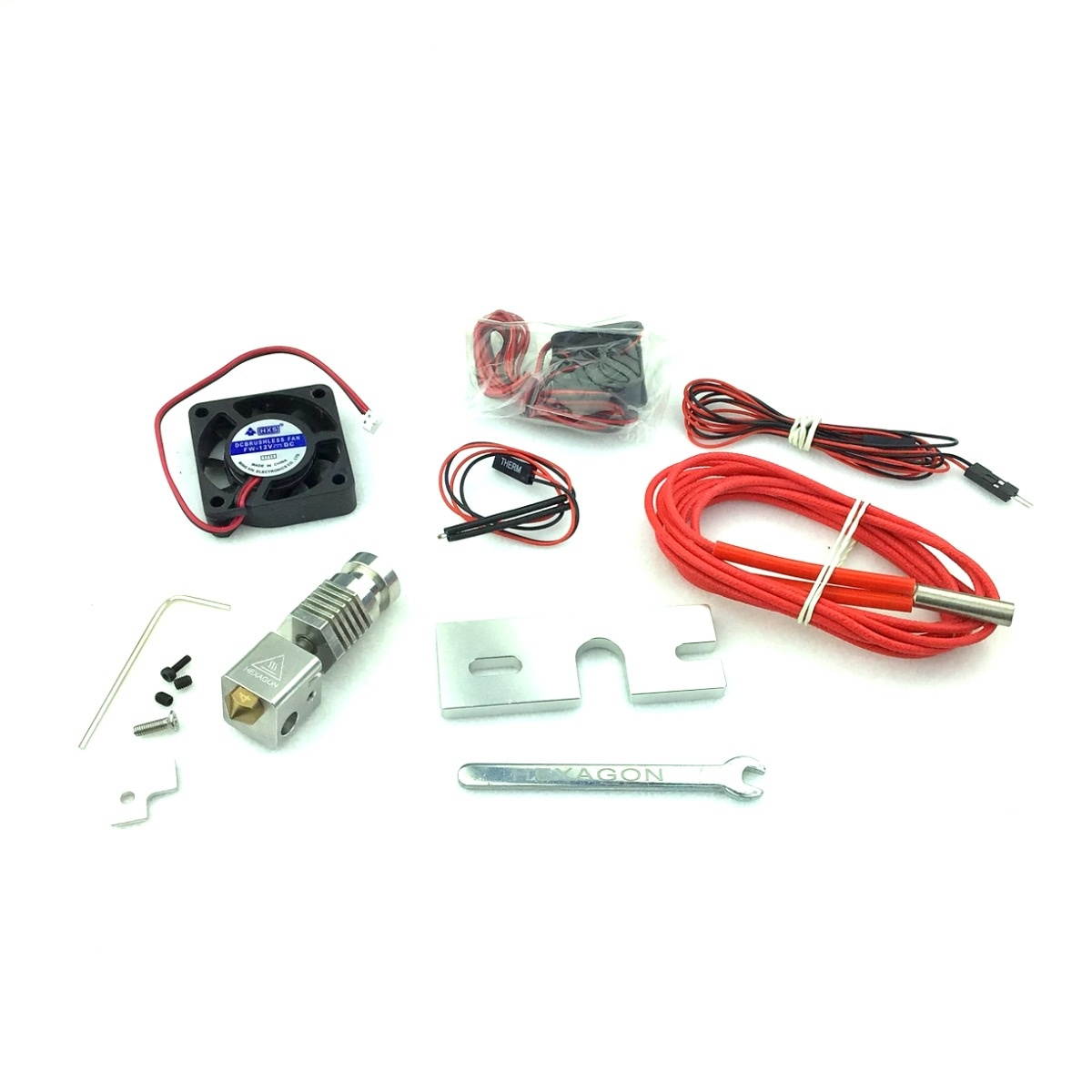 RepRapDiscount Hexagon Full Metal Hot End Kit - 2.85mm, 24V, 0.5mm nozzle