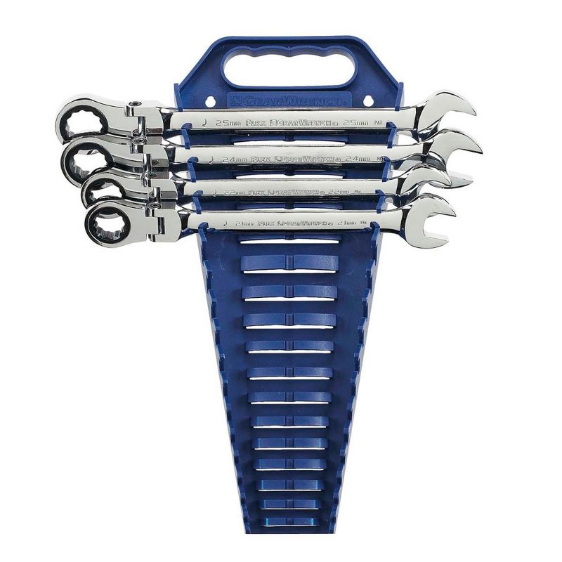 GearWrench 9903 4-Piece Metric Flex Head Combination Ratcheting Wrench Completer Set