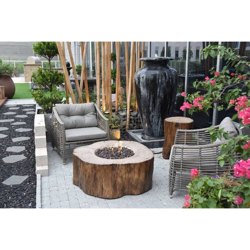 Manchester 42" Natural Gas Fire Pit Outdoor Backyard Patio Heater - Elementi