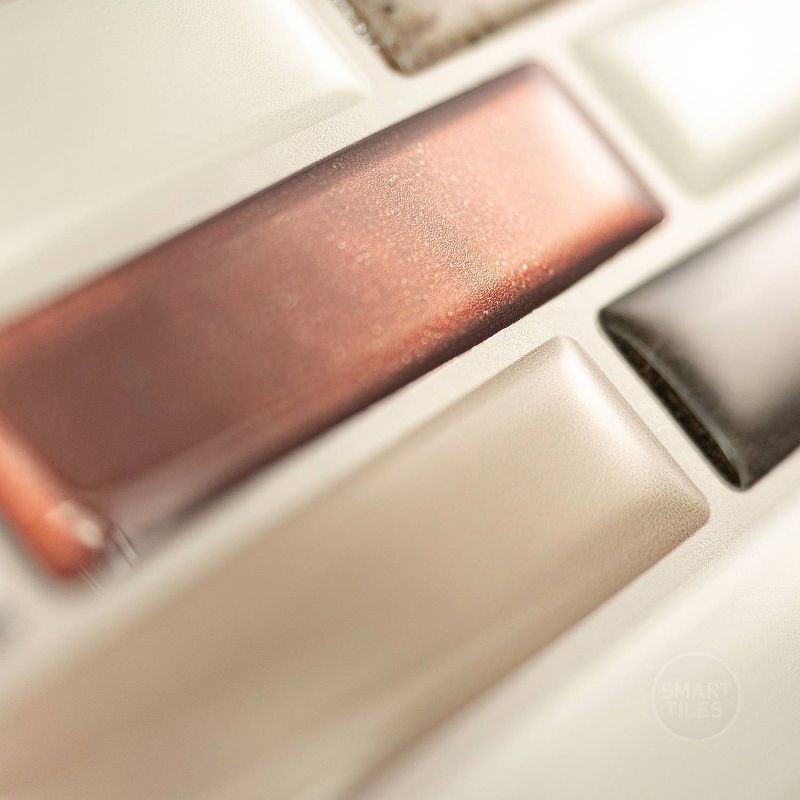 Smart Tiles 3D Peel and Stick Backsplash 4 Sheets of 10.20" x 9" Kitchen and Bathroom Wallpaper Milenza Taddio