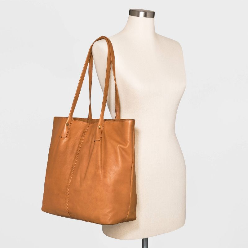 Bolo Zip Closure Garwood Tote Handbag - Brown