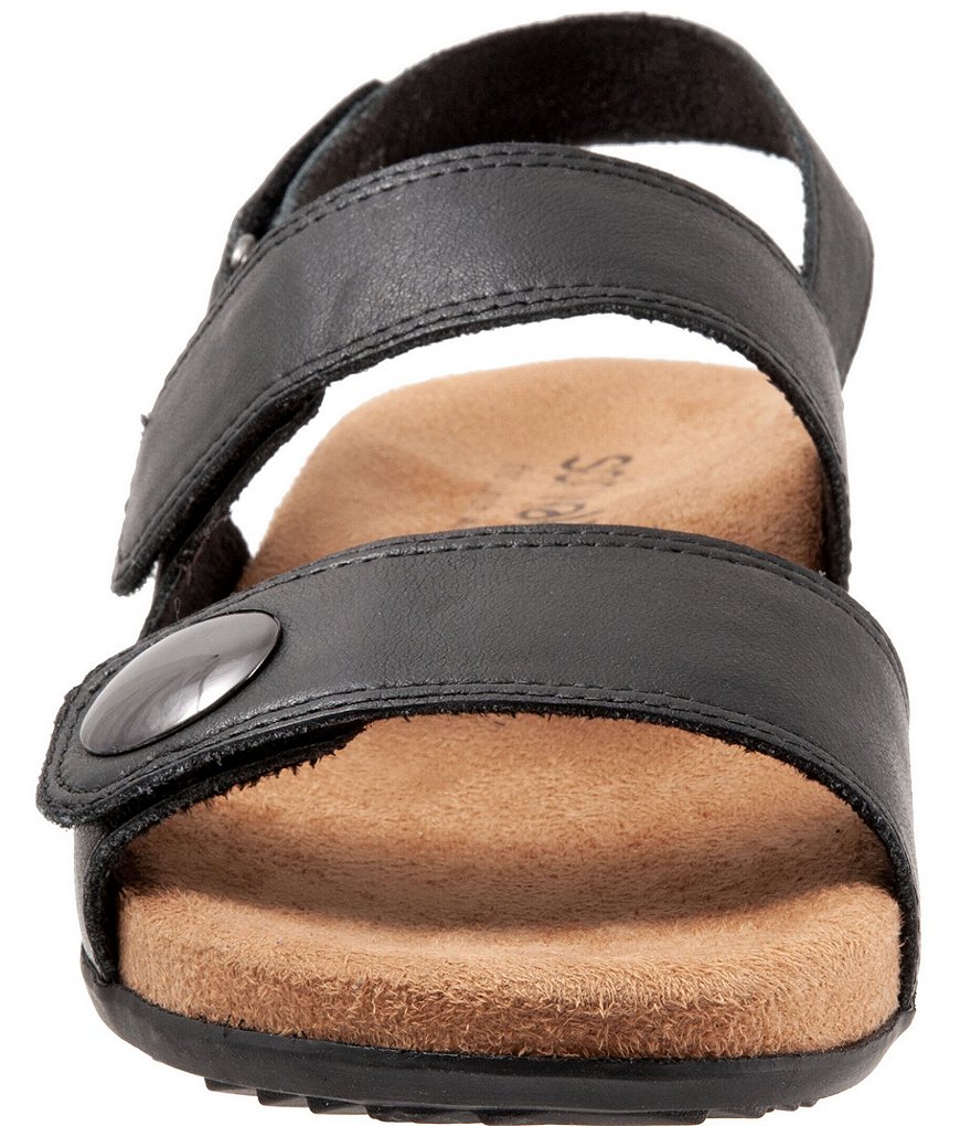 Softwalk Beatrice Adjustable Leather Wedge Sandals