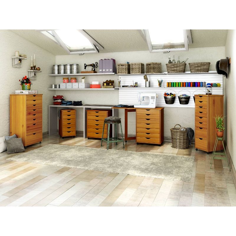 Homz Plastic 6 Clear Drawer Medium Home Storage Container Tower with 4 Large Drawers and 2 Small Drawers, Black Frame