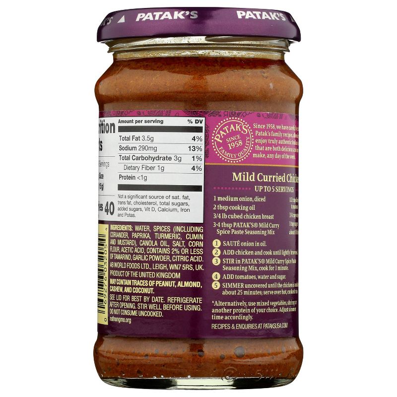Patak's Original Concentrated Curry Paste Mild - 10oz