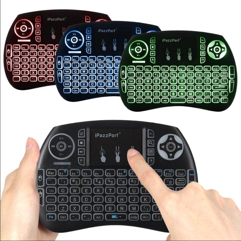 iPazzPort KP-810-21SDL Handheld 2.4G Wireless Multimedia Mini Keyboard with Touchpad Mouse Remote Control with Backlit for TV