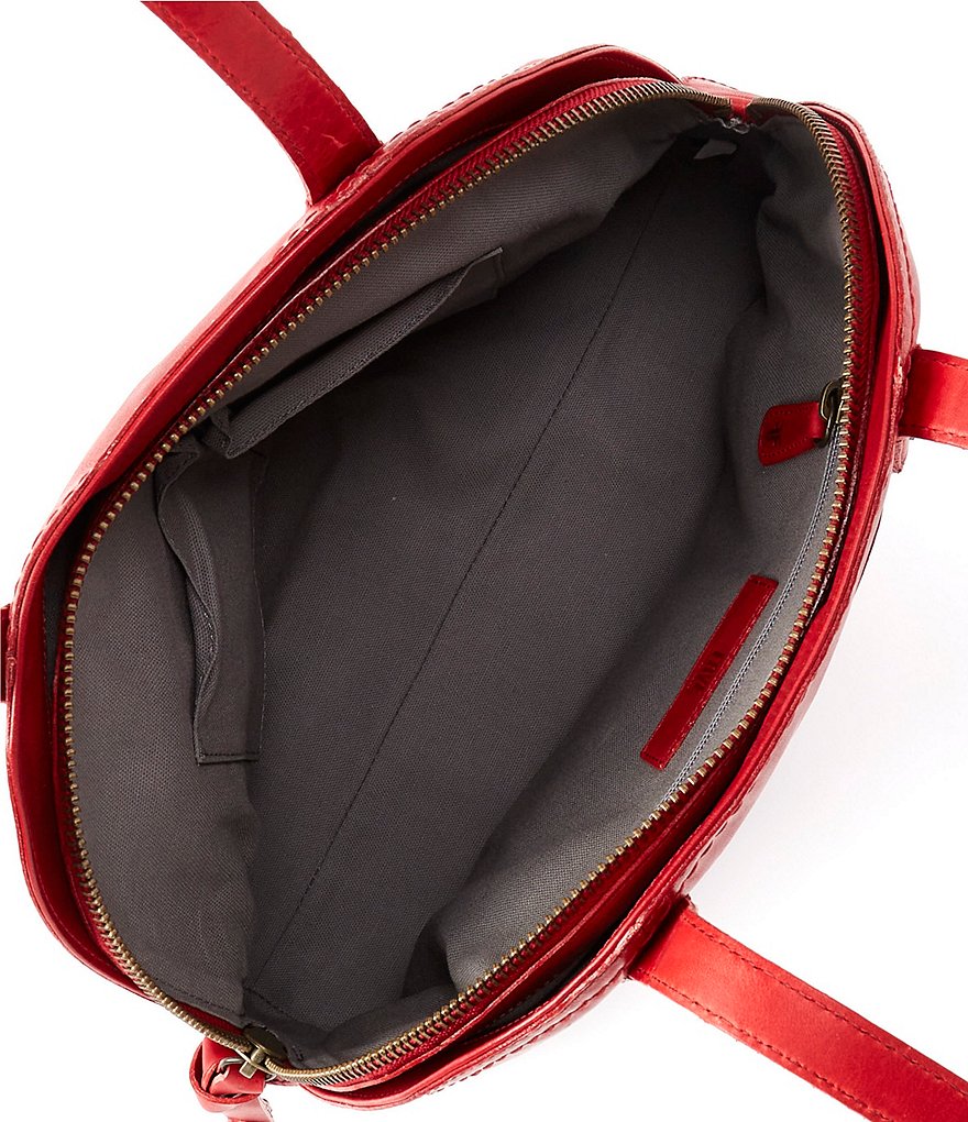 Frye Melissa Zip Domed Leather Satchel Bag