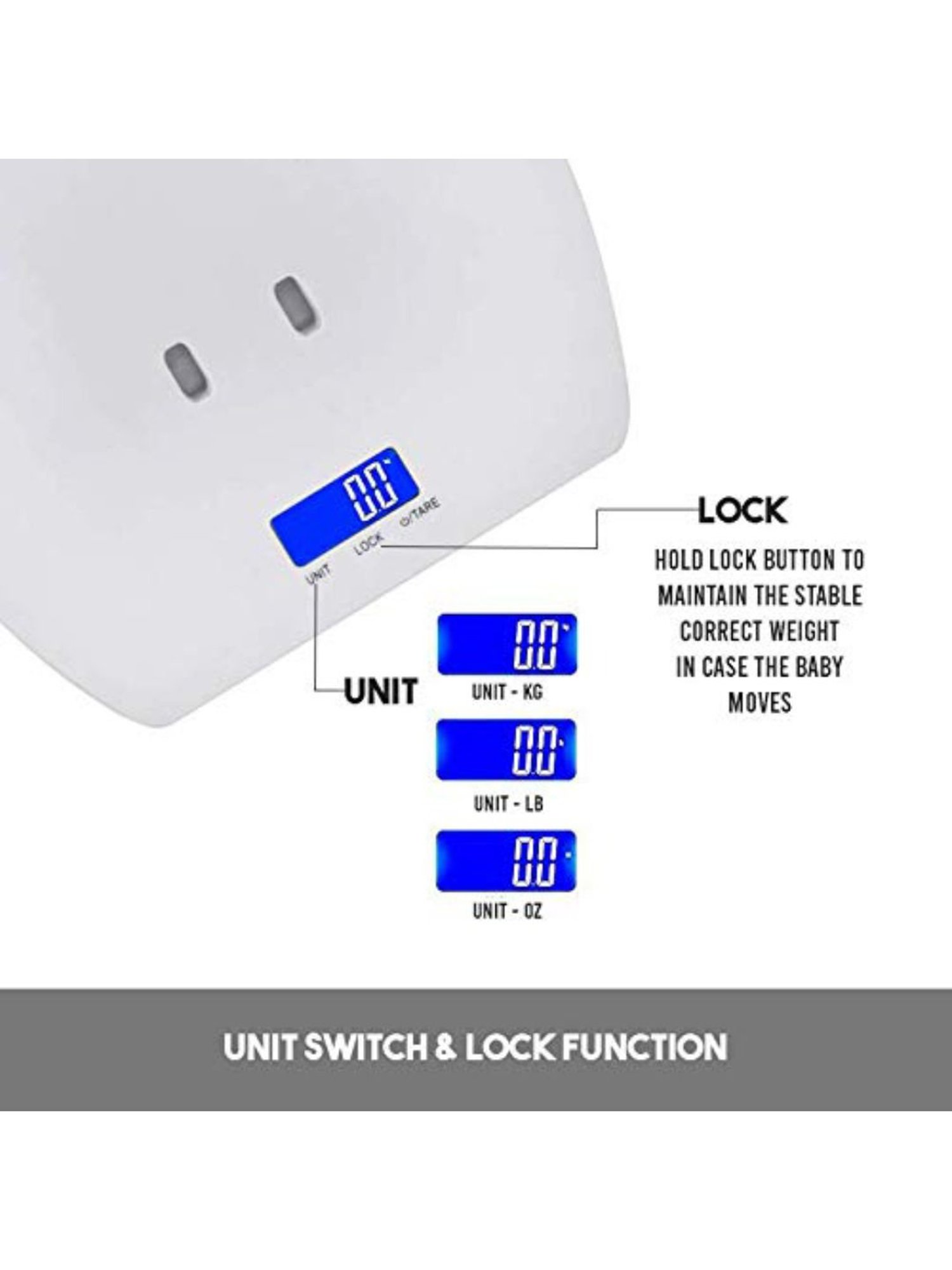 MCP Bab01 Digital Baby Weighing Scale (White)