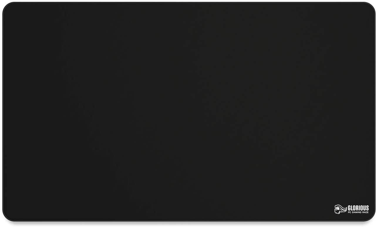 Glorious X-Large Extended Gaming Mouse Mat/Pad - Large, Wide (X-Large Extended) Black Cloth Mousepad, Stitched Edges | 14"x24" (G-P)