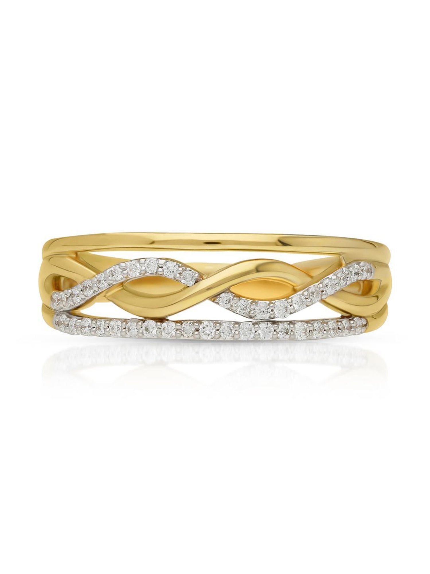 Malabar Gold and Diamonds 18k IGI Certified Diamond Yellow Gold Ring for Women