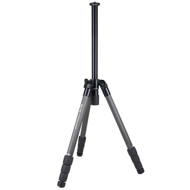 Slik PRO CF-834 Carbon Fiber Tripod, 4 Leg Sections, Extends to 64.9", Black