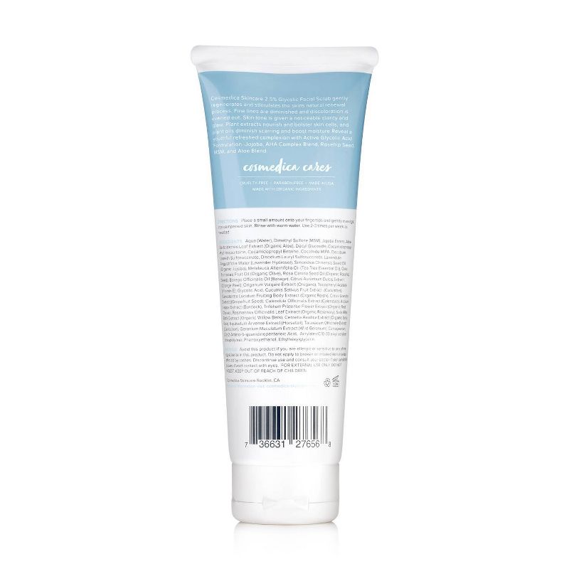 Cosmedica Skincare 2.5% Glycolic Facial Scrub - 4oz