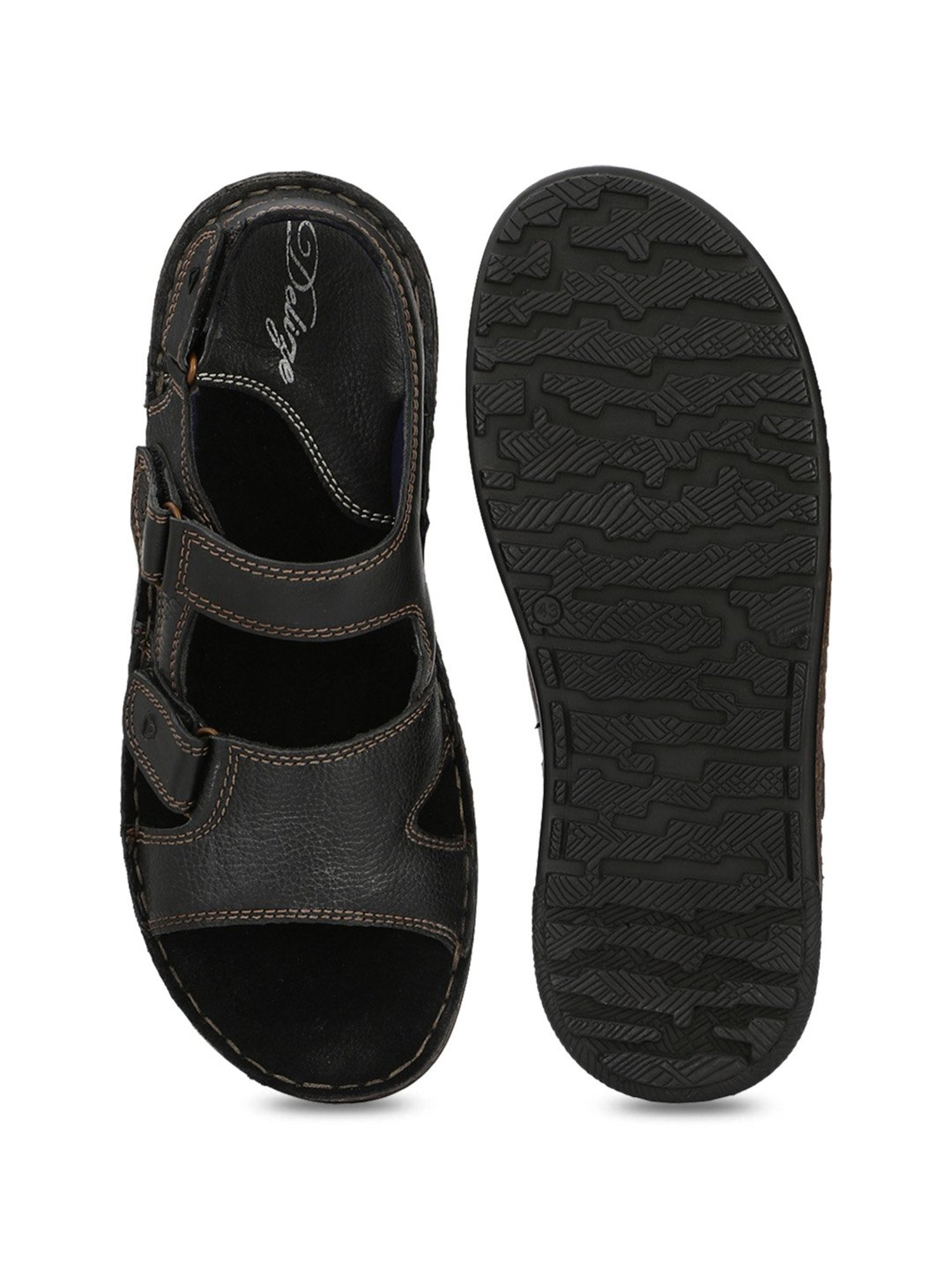 Delize Men's Black Floater Sandals