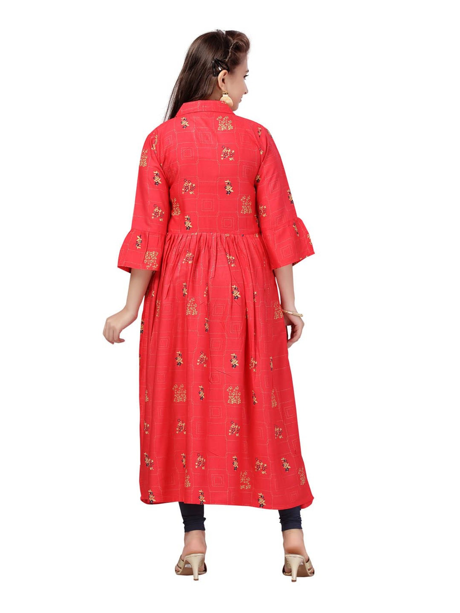 Peppermint Kids Navy Regular Fit Kurta Set