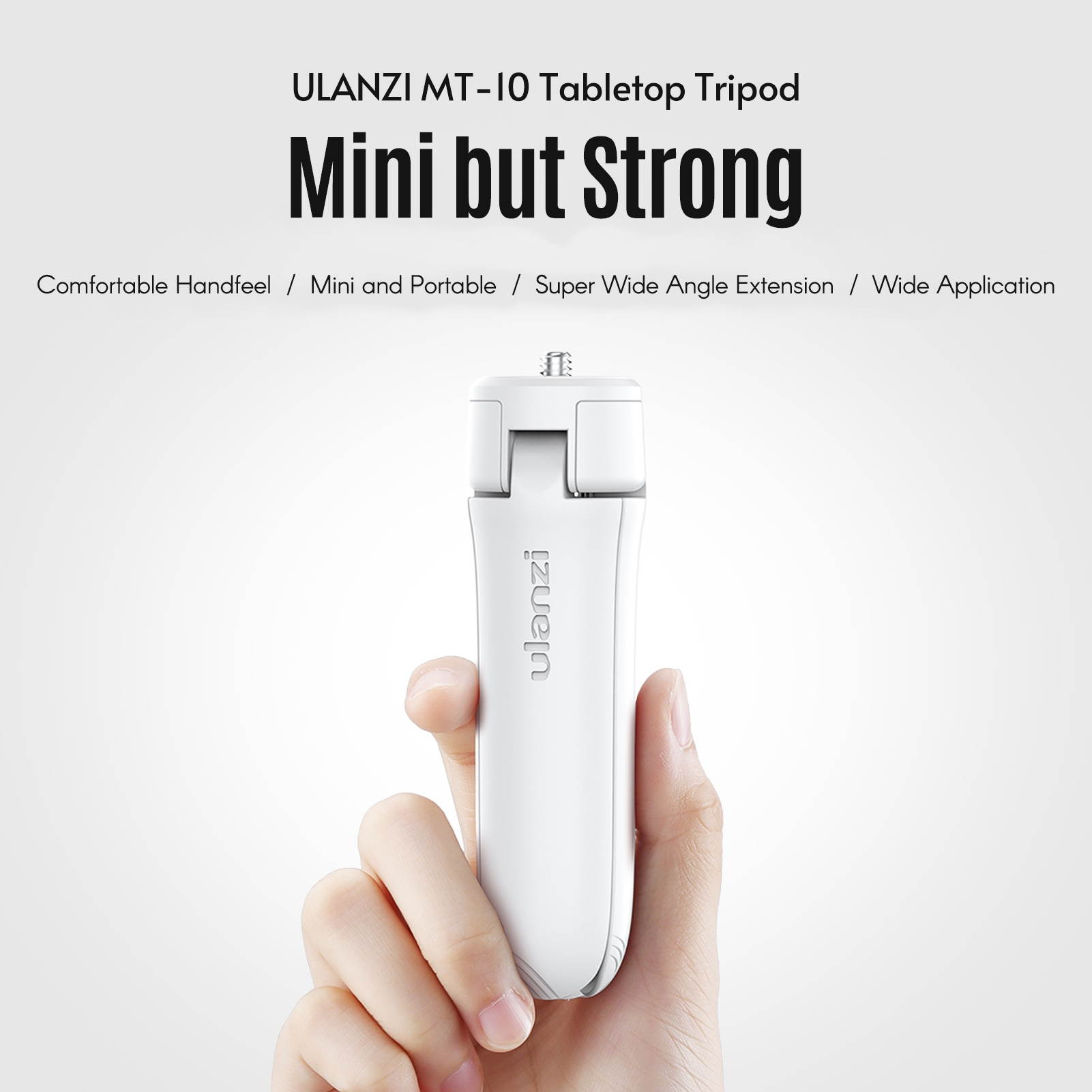 Ulanzi MT-10 Mini Tripod Handheld Monopod Max Loading 2.5KG with 1/4 Inch Screw Mount for Cell Phone ILDC DSLR Action Camera Compatible with DJI OSMO Mobile 3/4 Stabilizer