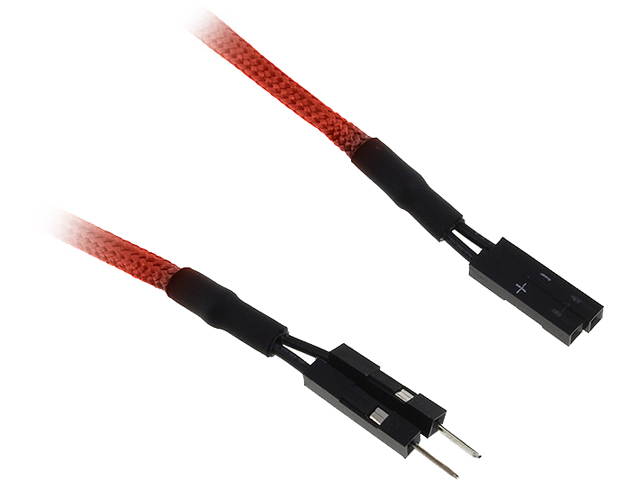 BitFenix BFA-MSC-2IO30BK-RP 11.81 in. (30 cm) 2-pin Chassis I/O (PWR/RST/HDD/Etc.) Cable