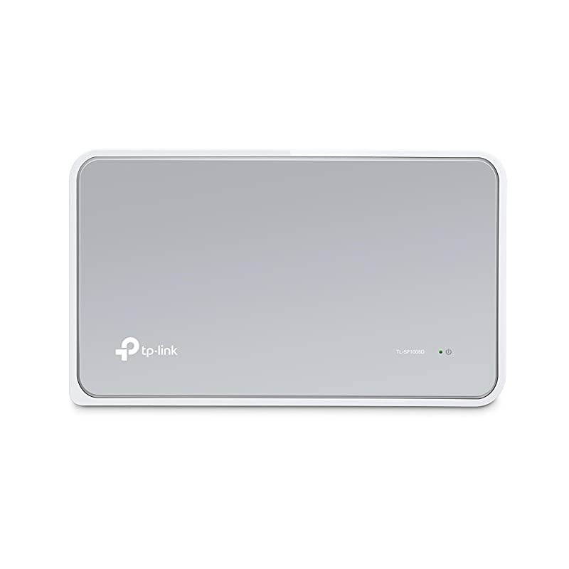 8 Port 10/100Mbps Fast Ethernet Switch | Desktop Ethernet Splitter | Ethernet Hub | Plug and Play | Fanless Quiet | Desktop Design | Green Technology | Unmanaged (TL-SF1008D), White