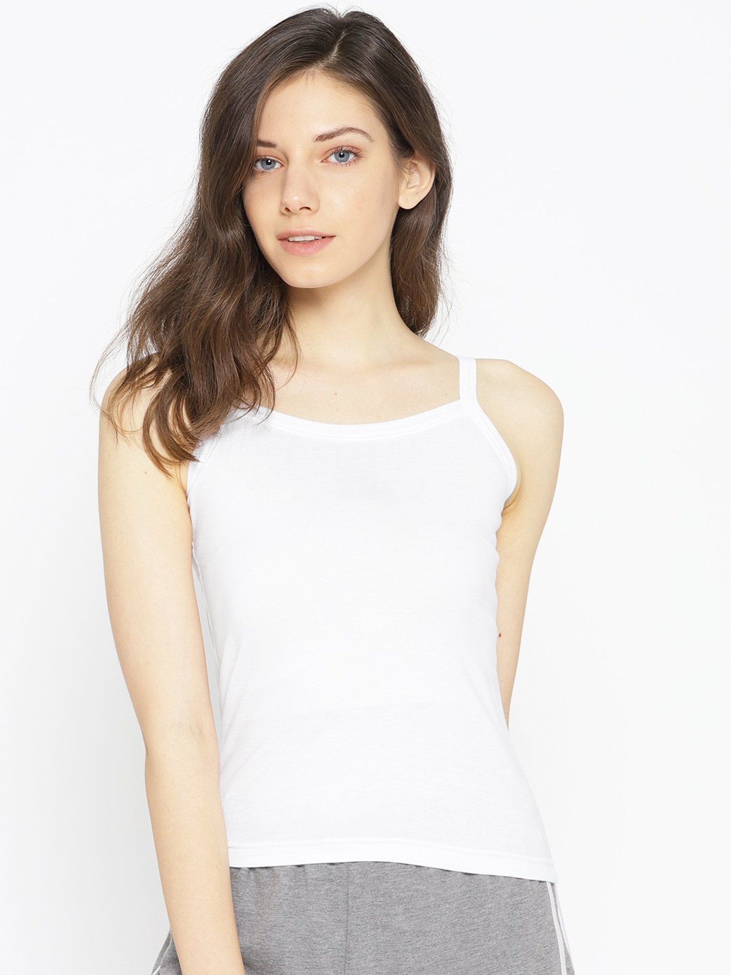 Lady Lyka Multicolor Cotton Camisole (Pack Of 2)