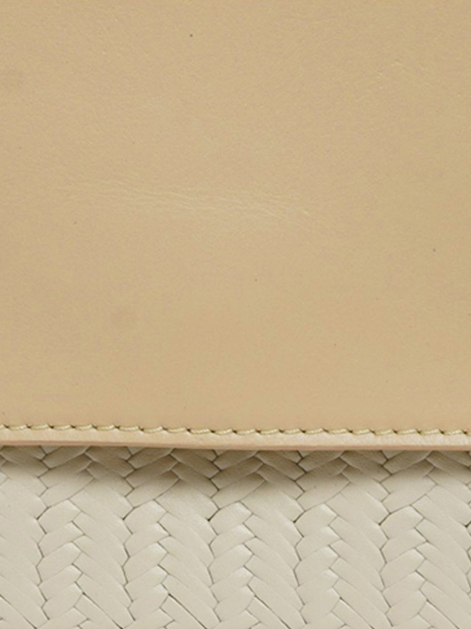 RI2K London Cream Leather Medium Textured Satchel Handbag