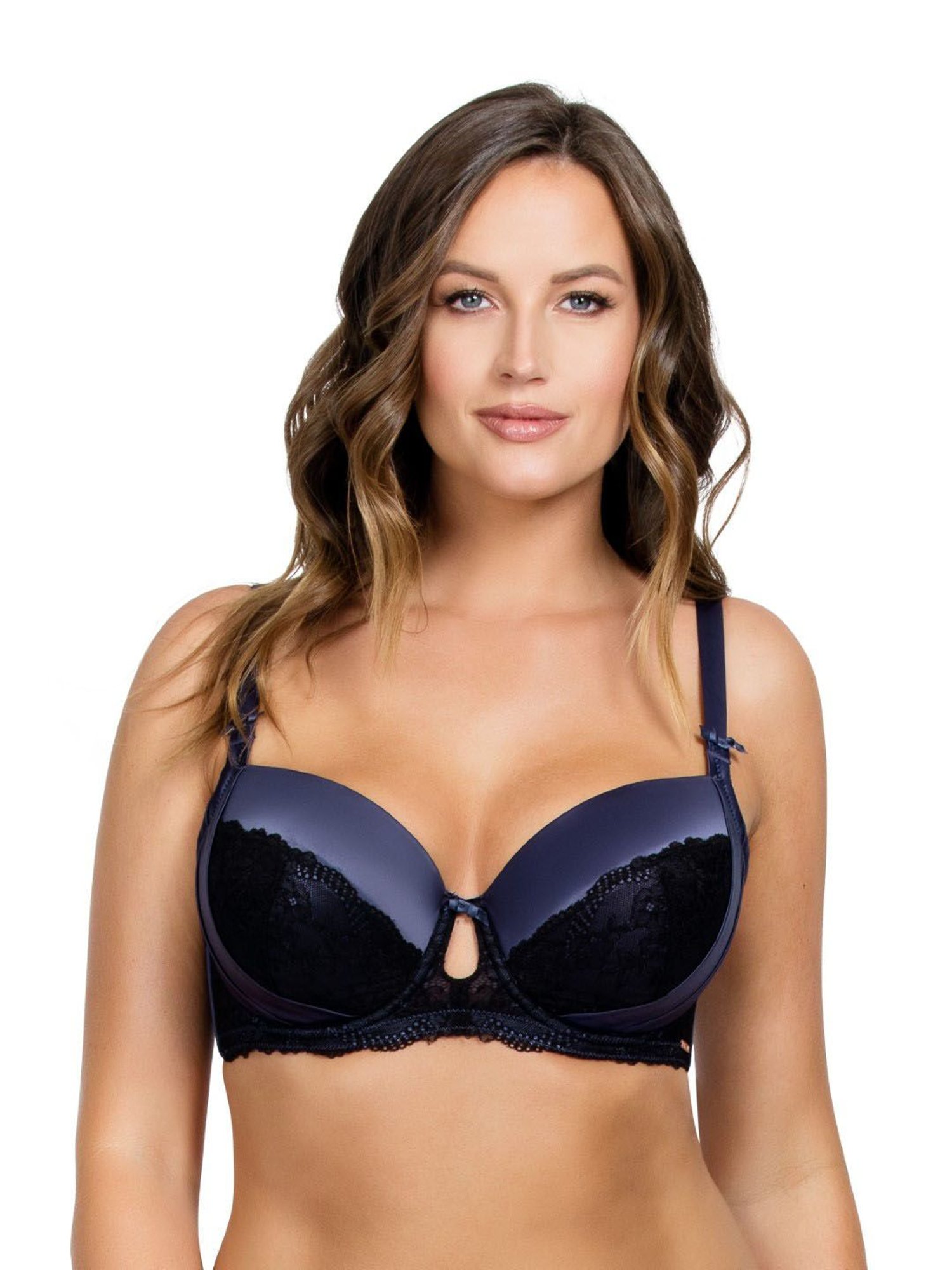 PARFAIT Black & Navy Under Wired Padded T-Shirt Bra