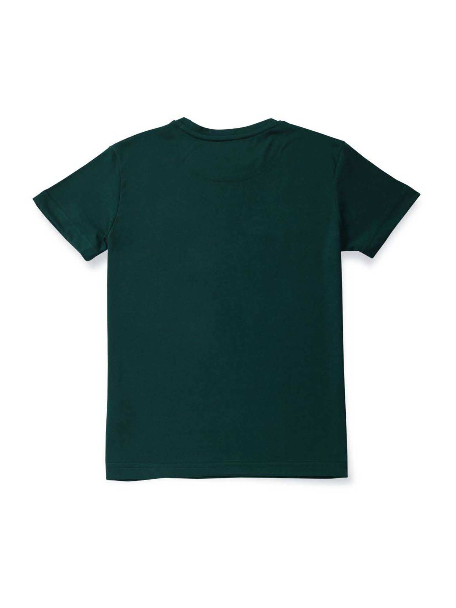 Palm Tree Kids Pink & Teal Blue Cotton Regular Fit T-Shirt (Pack of 2)