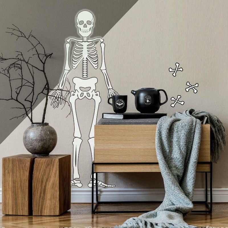 Skeleton Glow in the Dark Peel and Stick Giant Wall Decal - RoomMates