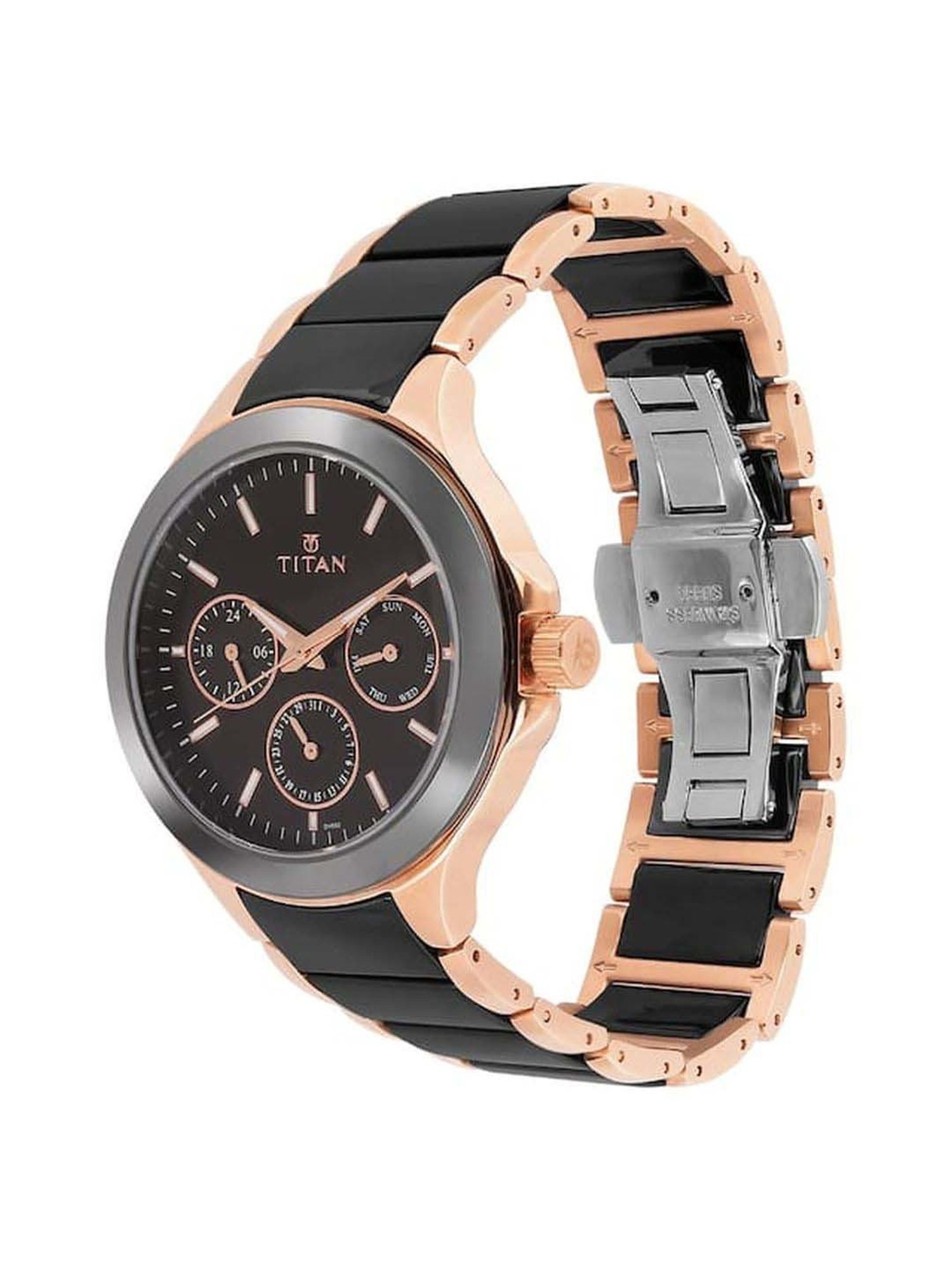 Titan NR90089KD02 Ceramics Analog Watch for Men