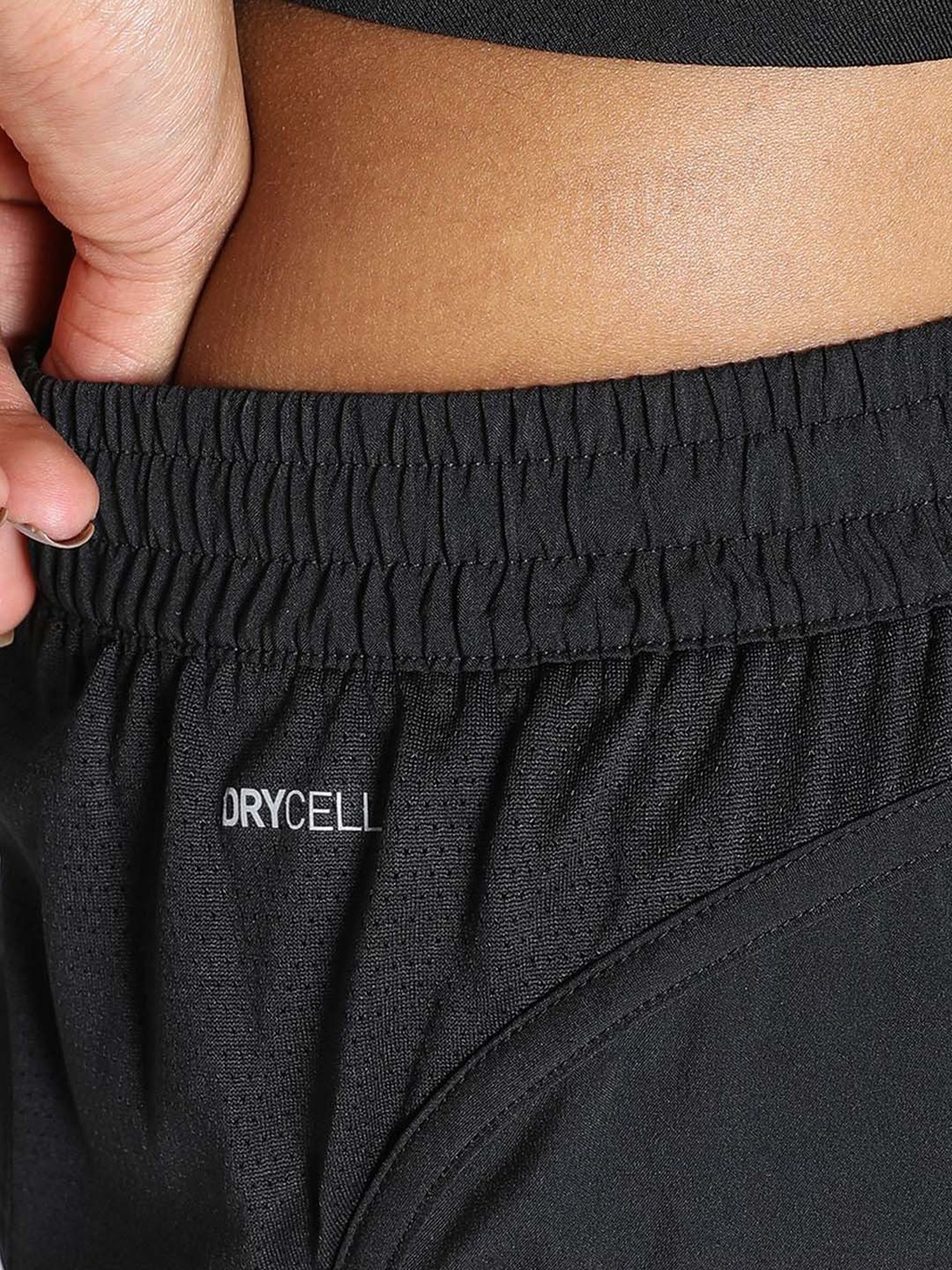 Puma Black Mid Rise Sports Shorts