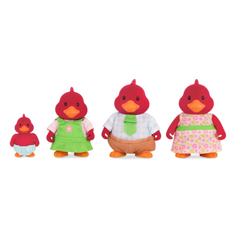 Li'l Woodzeez Miniature Animal Figurine Set - Tailfeather Cardinal Family