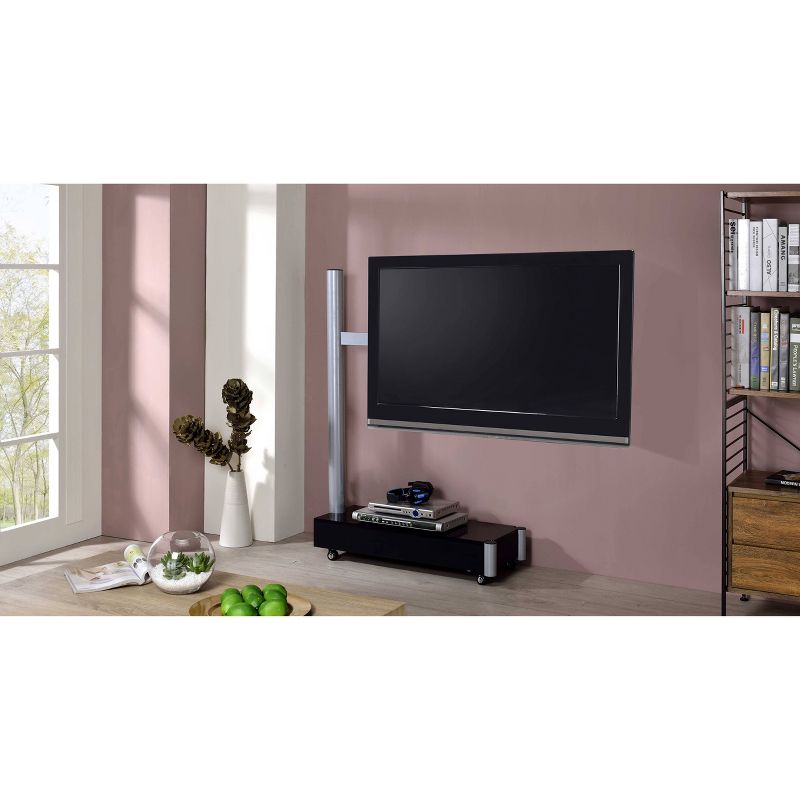 Symphony TV Stand for TVs up to 75" Silver/Black - Proman Products