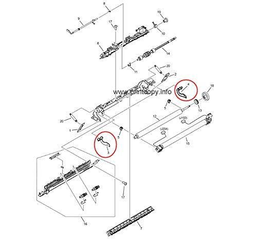 Printer Parts 5SET 1010 1020 Lever Left & Right Fuser Holding Pressure Release for HP 1010 1012 1015 1018 1020 1022 for Canon LBP 2900 3000