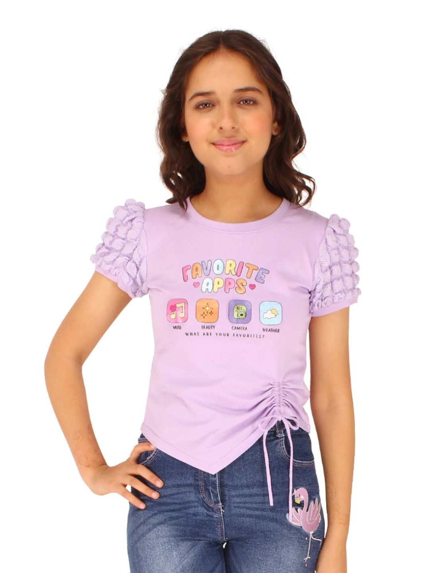 Cutecumber Kids Purple Printed Top