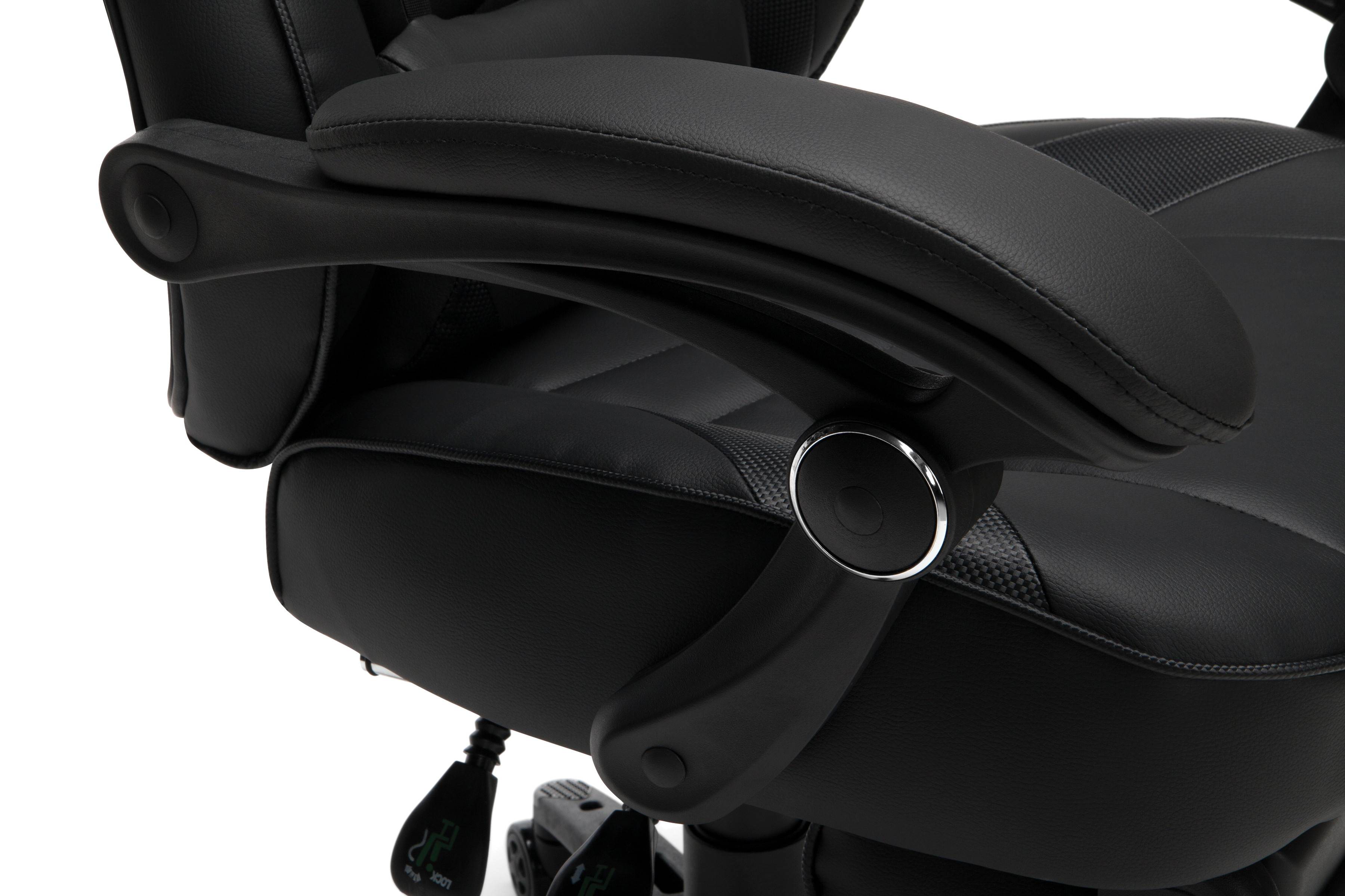 RESPAWN 110 Racing Style Gaming Chair, Reclining Ergonomic Leather Chair with Footrest, in White (RSP-110-WHT)