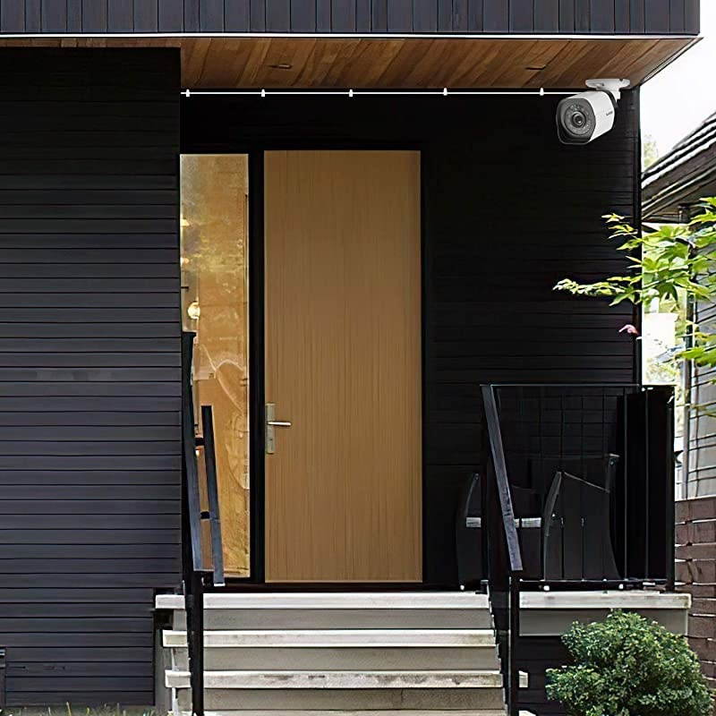 2 Pack] Micro USB Extension Cable (White, 3M/10FT) Male to Female Extender Power Cord Compatible with WyzeCam Wireless Security Cameras, Arlo Pro (Cable Clips Included)