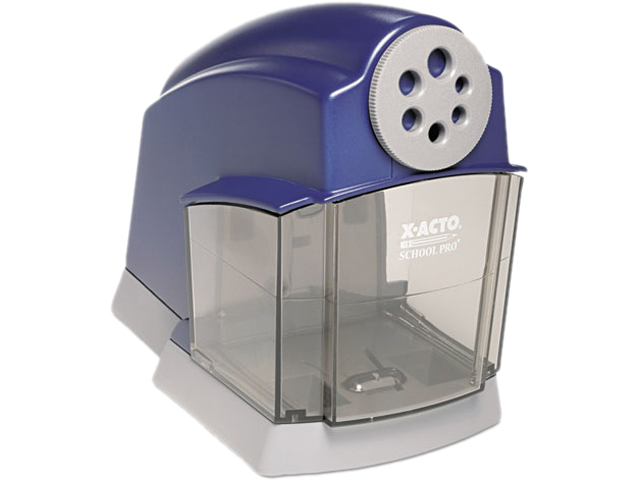 X-ACTO 1670 School Pro Desktop Electric Pencil Sharpener, Blue/Gray