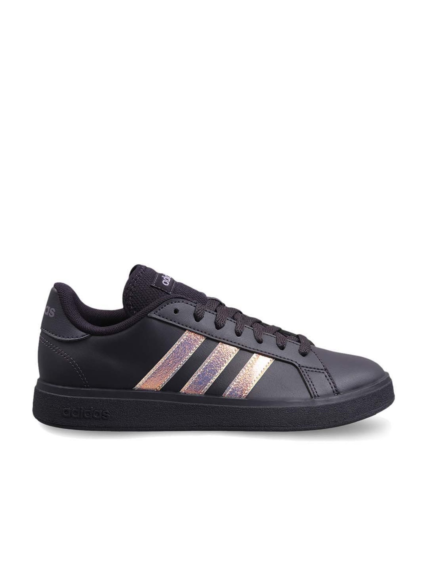 Adidas Women's GRAND COURT Black Tennis Shoes
