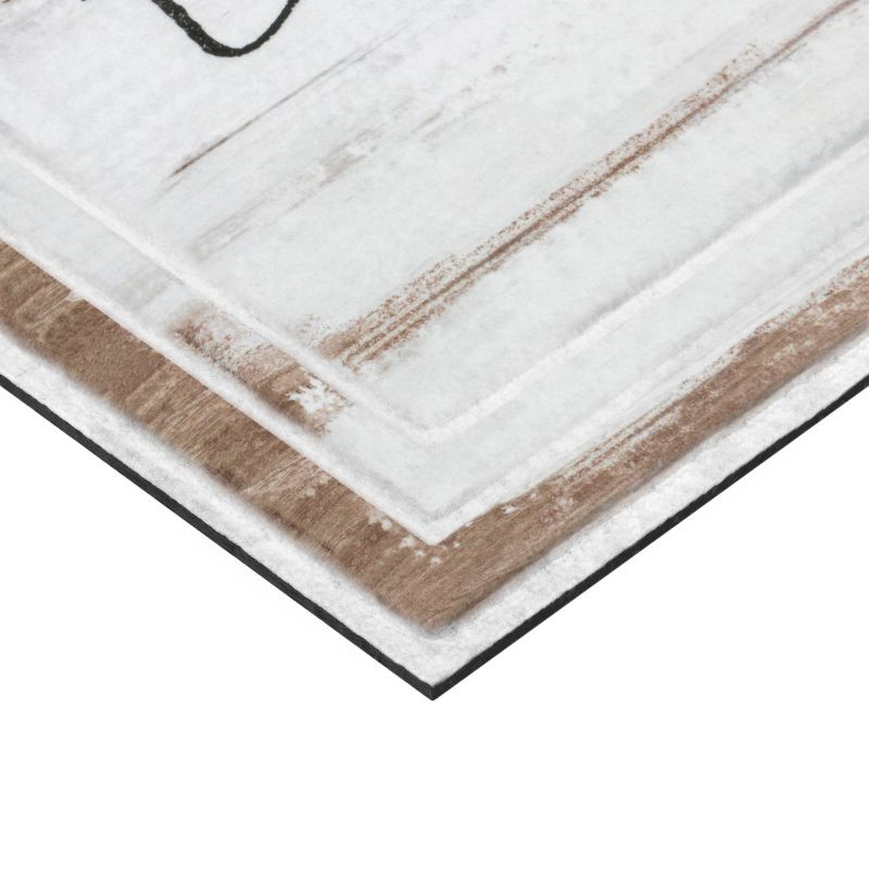 1'6"x2'6" Fashionables Deluxe Together We Are Home Doormat White/Tan - Apache Mills
