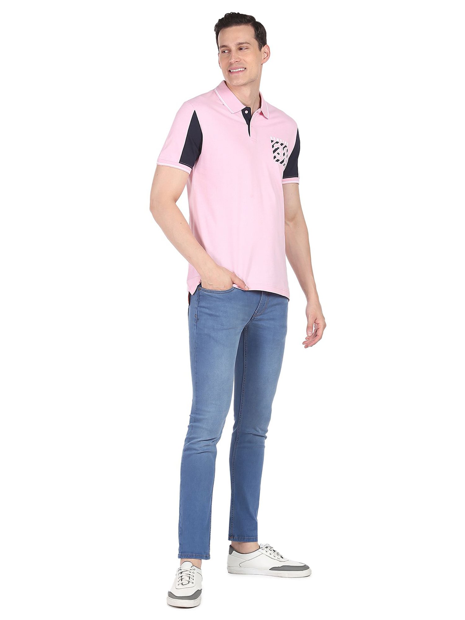 AD by Arvind Pink Polo T-Shirt