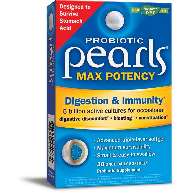 Nature's Way Probiotic Pearls Max Potency Softgels - 30ct