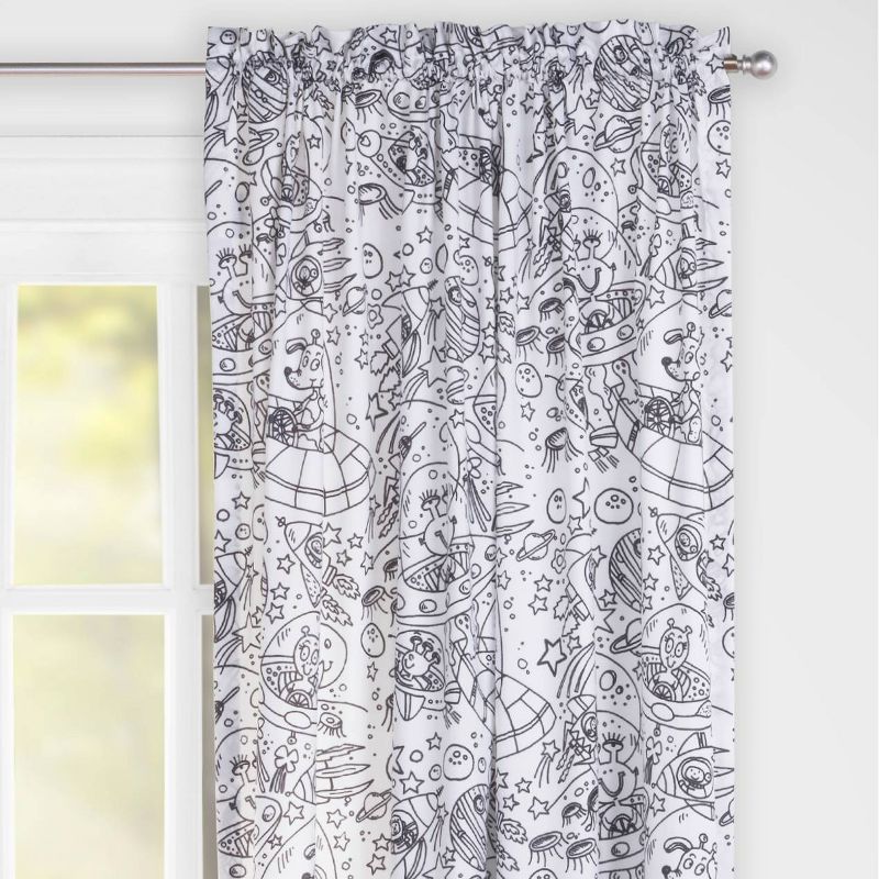 Crayola Pointillist Pansy Curtain Panel