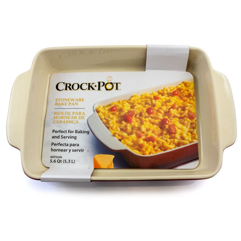 Crock Pot Artisan 5.6 Quart Stoneware Bake Pan in Red