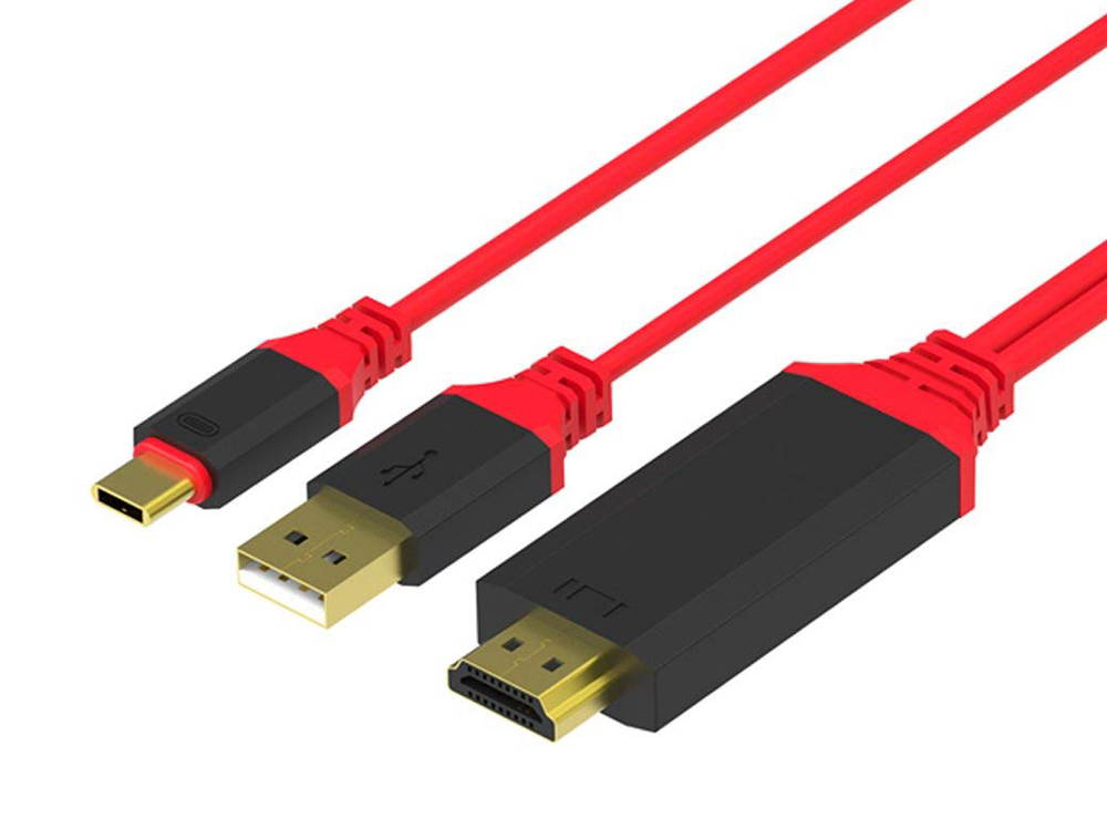 USB C to HDMI Cable 4K 60Hz, USB Type C to HDMI Adapter with Charging Cable Thunderbolt 3 to HDMI to TV/Monitor for Samsung Galaxy S8 S9 Plus Note 8, Macbook Pro 2017, iMac, ChromeBook Pixel LG G5